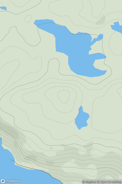 Thumbnail image for Carn Ban [Scourie to Lairg] showing contour plot for surrounding peak